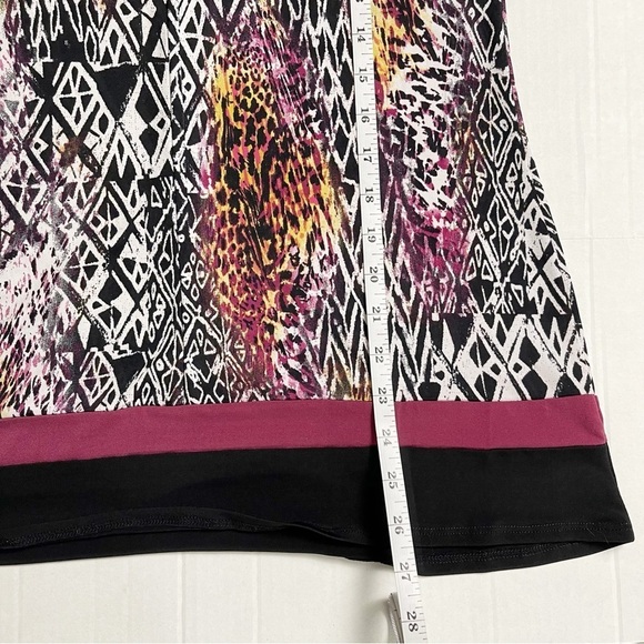 SUSAN LAWRENCE Women’s Sleeveless Animal Print Geometric Multicolor Top - Small - Picture 6 of 7